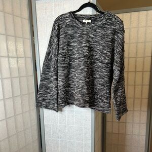 Madewell Women's Black and White Sweater